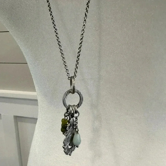 Lia Sophia Long Necklace w/‎ Charm and Beads - Picture 1 of 2